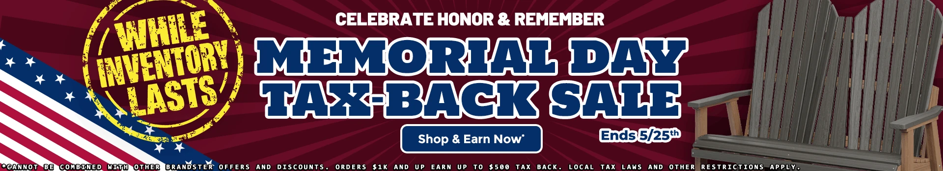 Memorial Day Tax-Back Sale