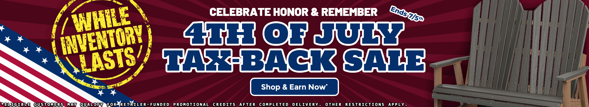 4th of July Tax Back Sale