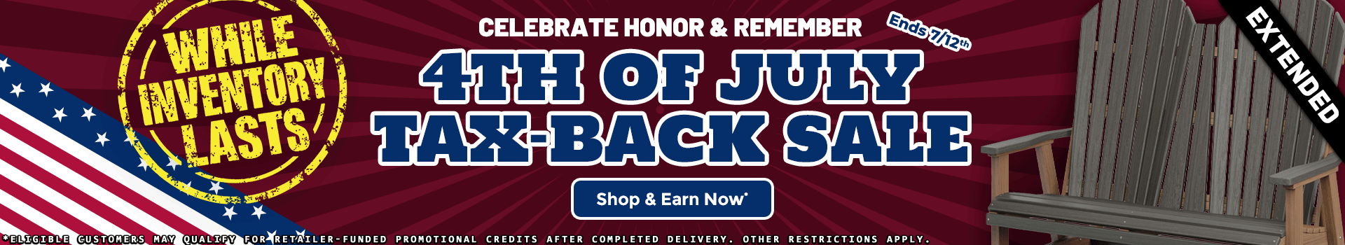 4th of July Tax Back Sale