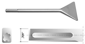 Jumbo Chisel for SDS Max Shank