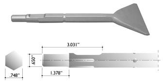 Jumbo Chisel for Spline/Rotary Shank