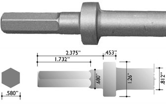 .580 Hex - Round Collar Floor Scraper System