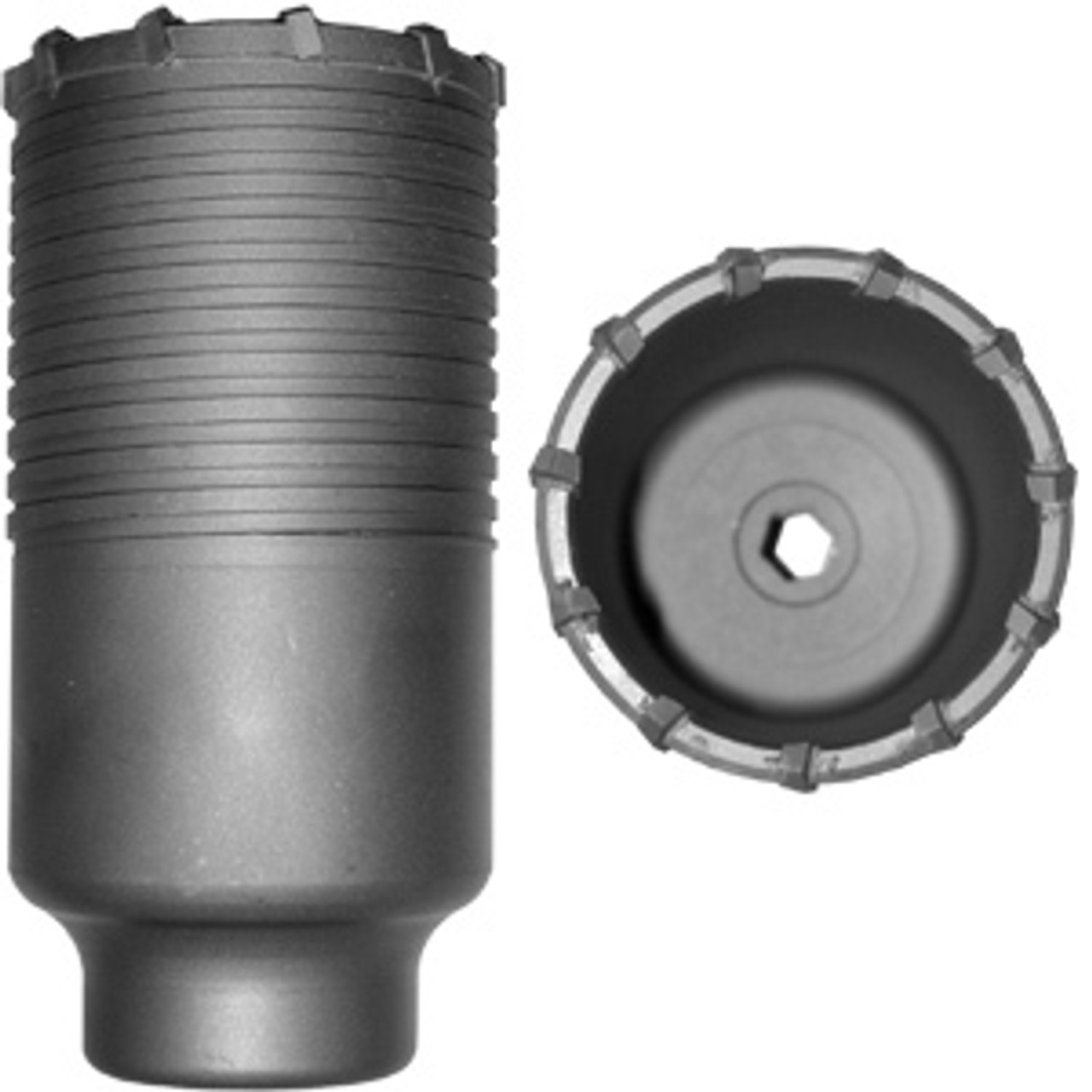 Fluted Core Bits with Tapered Shanks - Spline