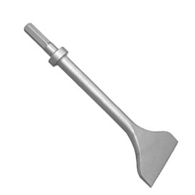 12" x 4" Wide Chisel for .580" Hex Shank with Round Collar