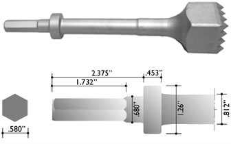 Bush Tools for .580" Hex Shank - Round Collar