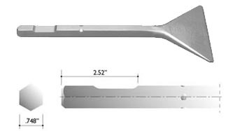 Jumbo Chisel for 3/4" Hex Demo Shank