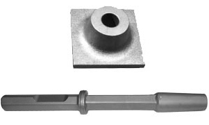 1-1/8" Hex with Notch Tamping Pad & Shank