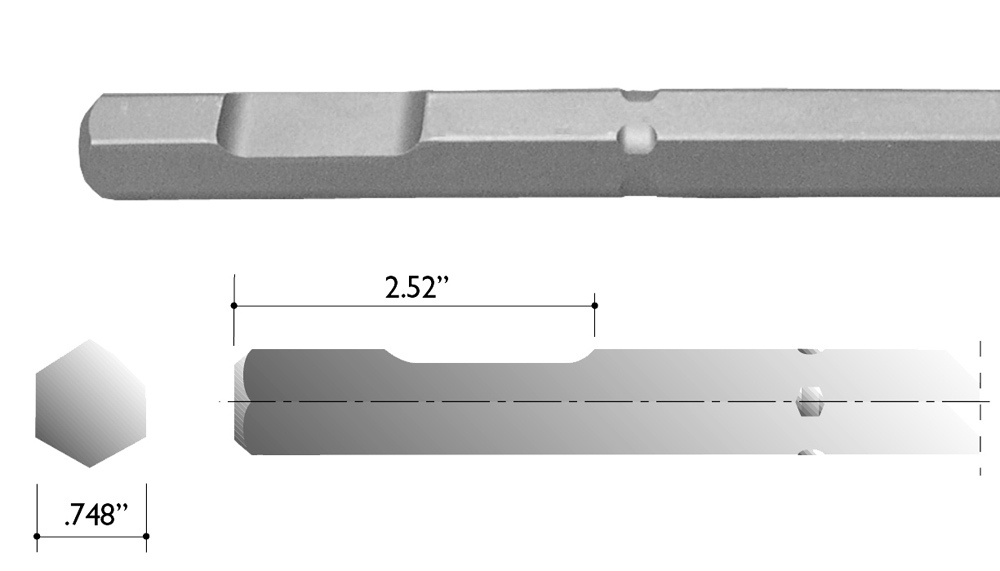 3/4" Hex Demo Floor Scraper System