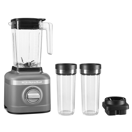 KitchenAid K150 3 Speed Ice Crushing Blender with 2 Personal Blender Jars - KSB1332 - Matte Charcoal Gray