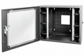 Gabinete de Montaje en Pared 737 mm Ancho x 762 mm Fondo con Paneles Laterales y Puerta Frontal Perforada Negra 18U