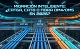 Migración Inteligente ¿Cat6A, Cat8 o Fibra OM4/OM5 en 2026?