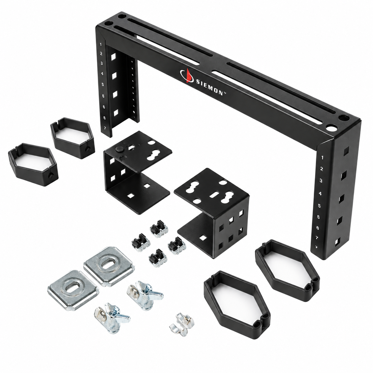 Rack para Escalerilla Siemon CTR-04-01, 4U, Rosca #12-24, Negro