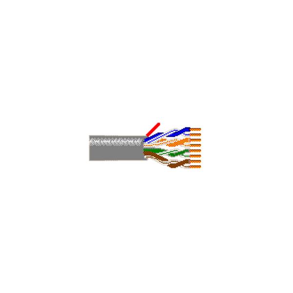 Cable De Video 8 Conductores 24 AWG Para Vídeo RGB Plenum Gris 1000 Pies 305 Metros
