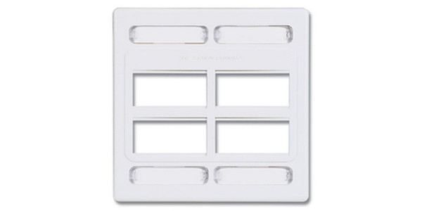 Faceplate MAX Doble De 12 Puertos Blanco De Plástico