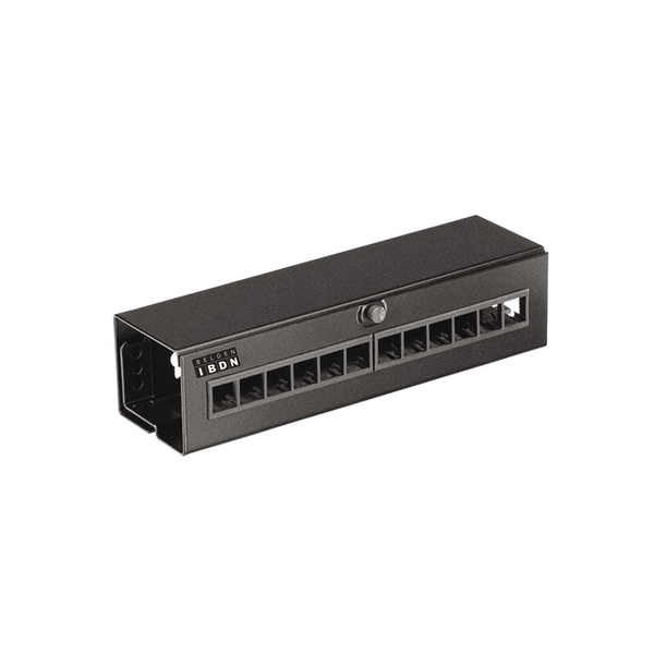 Patch Panel Box MDVO 12 Puertos Plano Vacio Negro Vacio MDVO 12 Puertos
