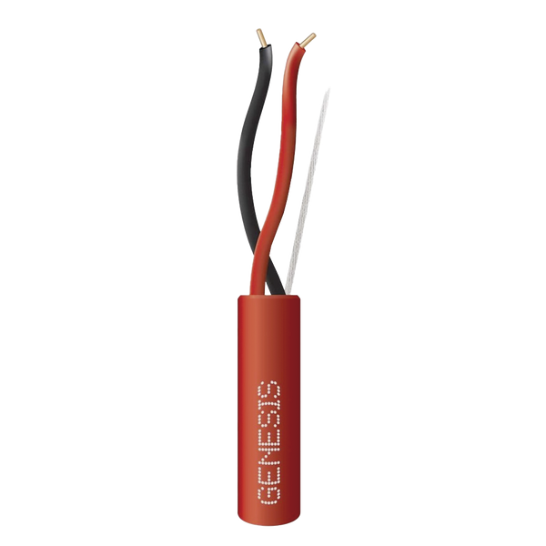 Cable De Alarma 2 Conductores 18 AWG FPLR Sólido No Blindado Color Rojo 305 Metros