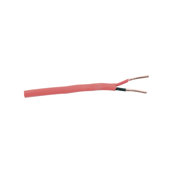 Cable De Alarma 2 Conductores 14 AWG FPLR Sólido No Blindado Color Rojo 305 Metros