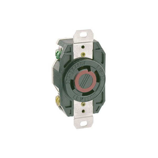 Receptáculo Fijo 3 Polos 4 Hilos 30Amps 480Volts Negro