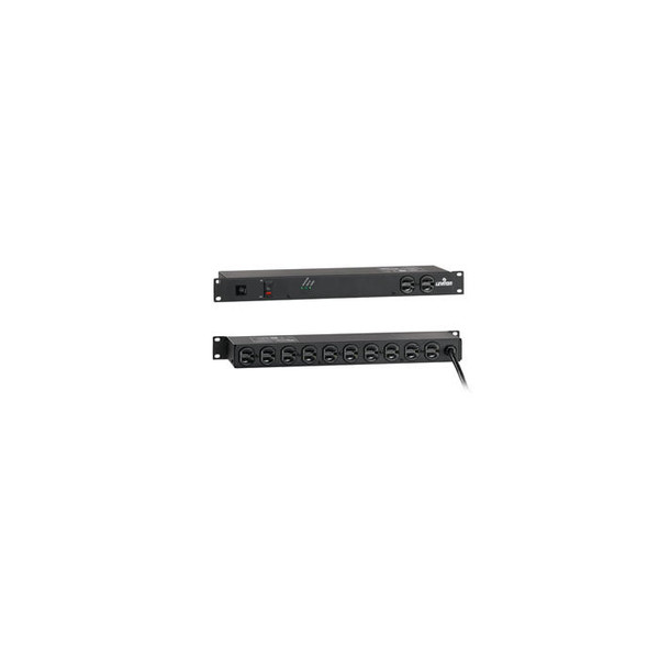 Supresor De Picos Para Montaje En Rack 15Amps De 12 Contactos Negro