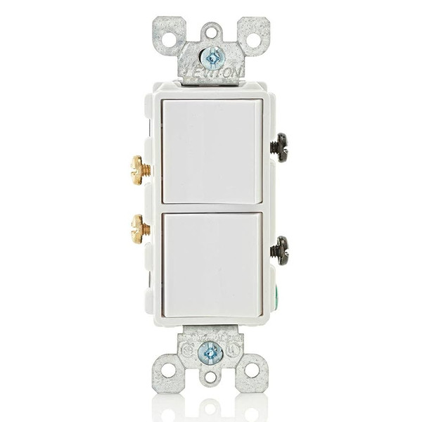 Apagador Decora Dúplex Balancín 15Amps 120/277Volts Blanco