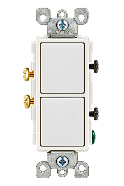 Apagador Decora Dúplex Balancín 15Amps 120/277Volts Blanco
