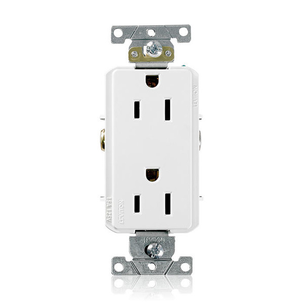 Receptáculo Dúplex Decora Plus 2 Polos 3 Hilos 15Amps 125Volts Blanco