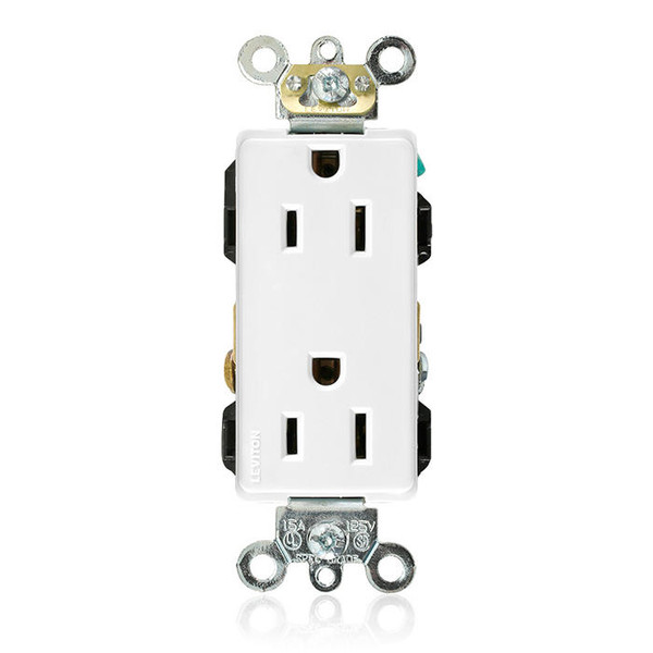 Receptáculo Dúplex Decora Plus 2 Polos 3 Hilos 15Amps 125 Volts Blanco