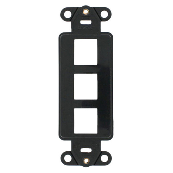 Inserto Decora De Multimedia 3 Puertos Negro