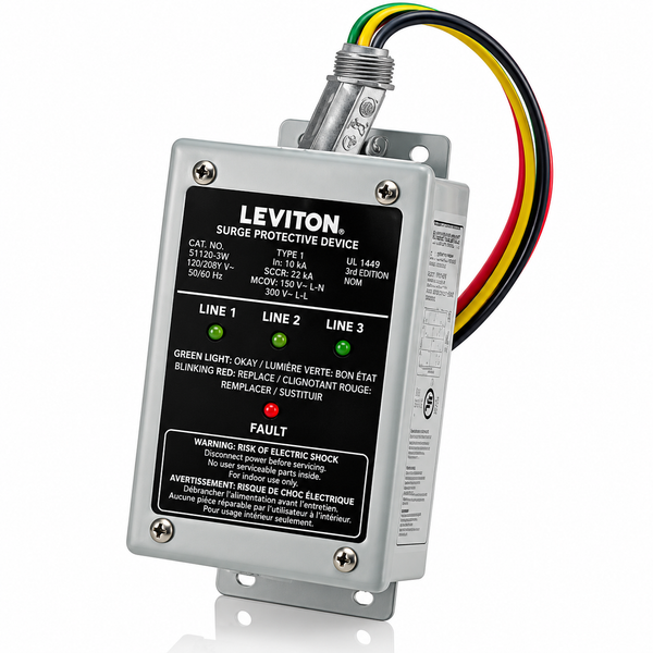 Supresor 120/208VoltsAC 3 Fases Wye 220VoltsAC 3 Fases Delta