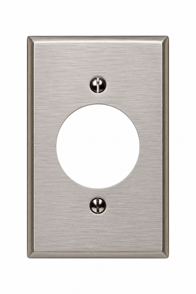 Placa De Acero Inoxidable 302 Para Receptáculo Sencillo 40mm Diámetro