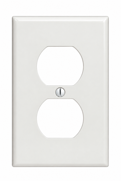 Placa De Urea Para Receptáculo Dúplex Blanca