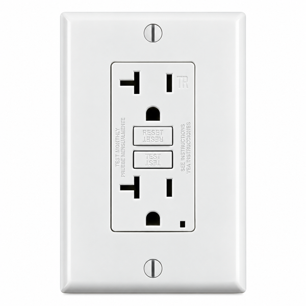 ICFT Dúplex GFCI Smart Lock Tamper Resistant 20Amps 125Volts