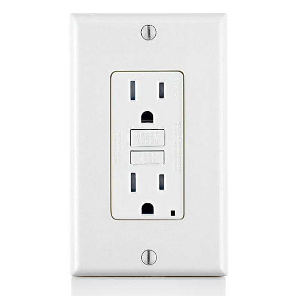 Interruptor De Circuito Fallo A Tierra Decora GFCI Smartlock 15Amps 125Volts Blanco
