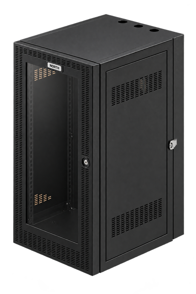 Gabinete Para Montaje De Pared S/E 26 Unidades de Ranck Color Negro Texturizado