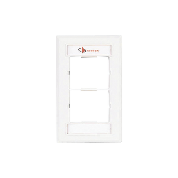 Placa Frontal Sencilla para 2 Acopladores CT Color Blanco