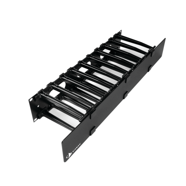 Organizador de cables horizontal sencillo 6in profundidad Negro 2UR