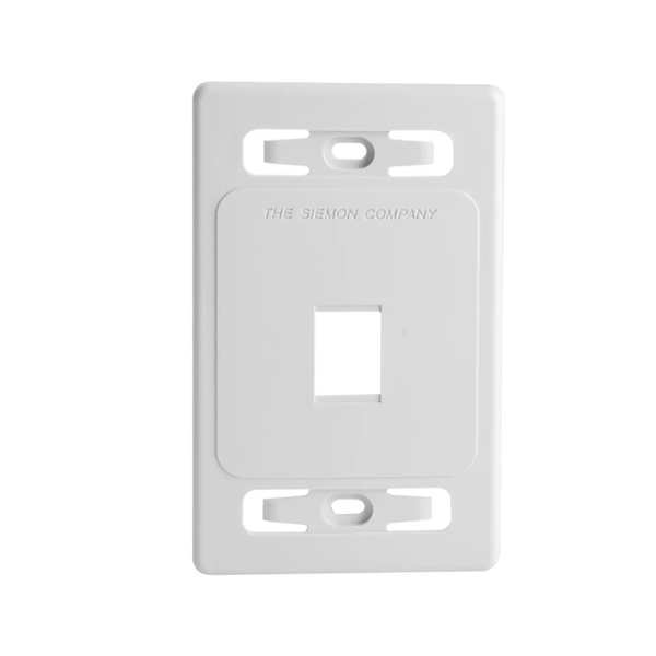 Placa Sencilla MAX 2 Puertos Color Blanco