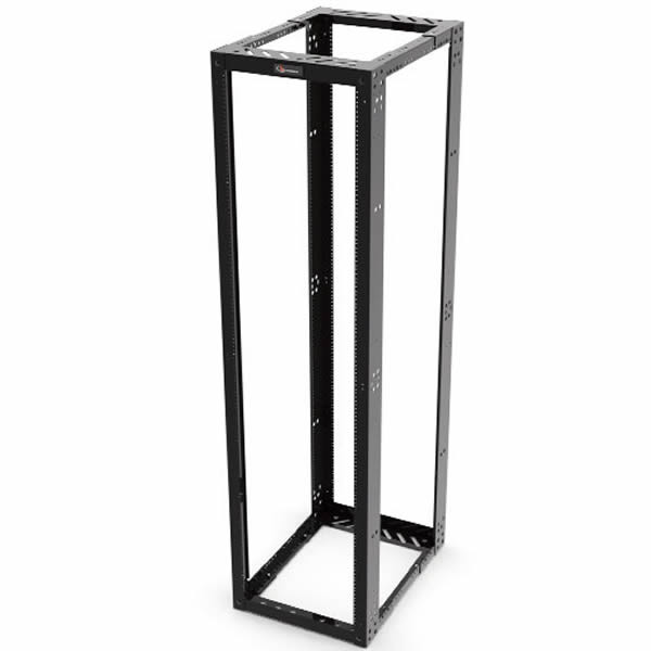 VPOD,4-POST RACK,ADJ,7FT X 19IN,STEEL,BLACK,CAGE NUT,45U