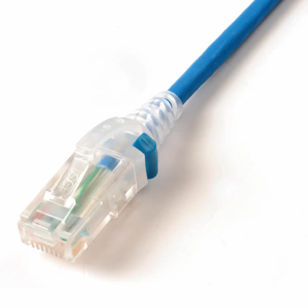 Patch Cord Cat 6A Diámetro Reducido Blindado Azul 7 Pies-2.13 Metros (sin empaque individual)