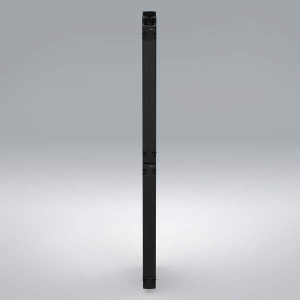 Cable Manager, Vertical, Value, Double Sided, 6 Inch Fingers, 4 Inch Width, 45U /7 Feet, Door, Black