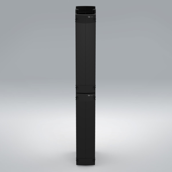 Organizador De Cables Vertical Value Doble 45 Unidades De Rack Negro 10 Pulgadas 7 Pies