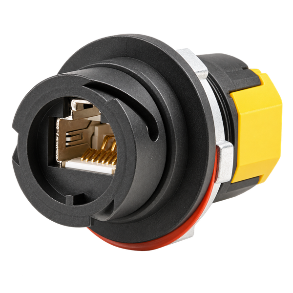 Contacto Industrial Categoría 6A RJ45 UTP Blindado Negro con Terminación T568A/B TL-LSS
