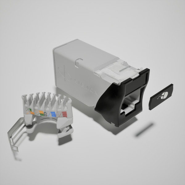 OUTLET,ZMAX,UTP,CAT6A,RJ45,HYB,BLK,TL-LSS,T568A/B