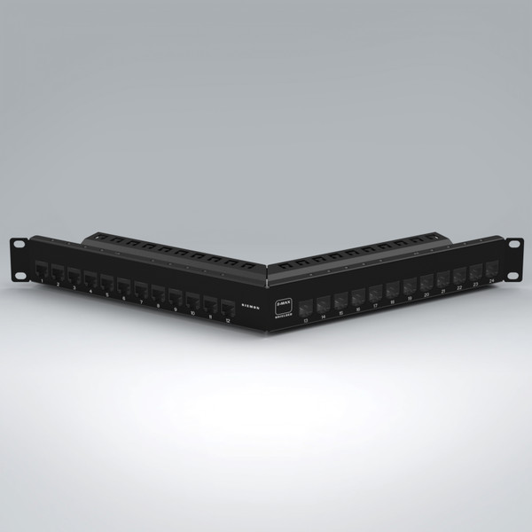 Patch Panel Negro Angulado Vacio 24 Puertos, 1UR ZMAX