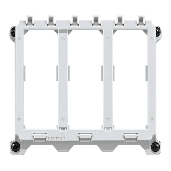Soporte de Medio Ancho Leviton 47612-HBK para 3 Módulos Structured Media, Blanco