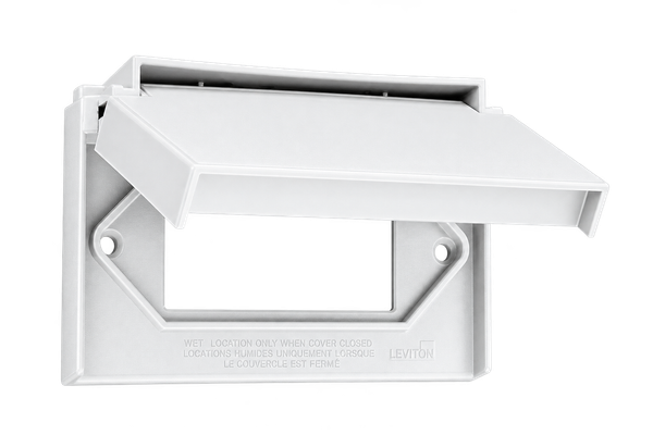 Tapa Exterior Horizontal Decora Leviton 4996-00W Blanca para Interruptores