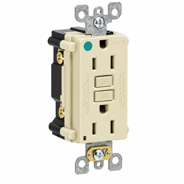 Contacto con Protección a Fallo a Tierra Color Marfil 15A 125V