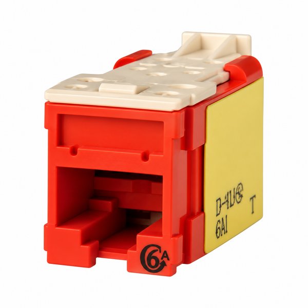 Jack Clarity HD Cat 6A Rojo Empaque de 20 Piezas