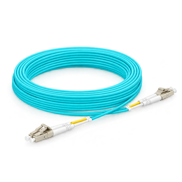 Jumper Duplex MM LC-LC Plenum Unitubo OM3 Polaridad AB o AA Aqua 25 Metros