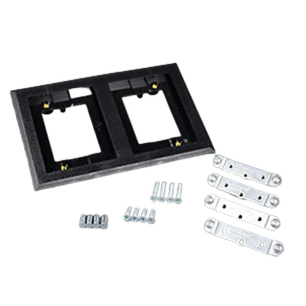 Marco de 2 Gangs No Metálico Color Negro